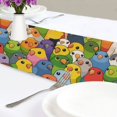 thumbnail image 4 of Yayeee Table Runner 70 inches Long for Home Kitchen Rectangle Dining Table Holiday Party Decoration, Cartoon Birds Pattern, 4 of 7