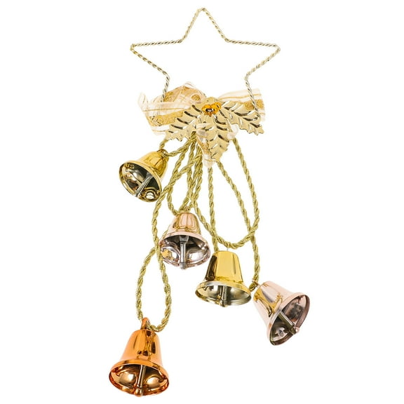 UNOMOR hanging bells for doors Jingle Bell Hangers Golden Plastic Decorative Home Users 1 Set