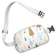 thumbnail image 3 of White Christmas Tree Pattern Cute Fanny Packs for Women,Travel Waterproof Crossbody Fanny Bags Waist Purse for Women Anti Theft Adjustable Strap for Running Travel Cycling, 3 of 6