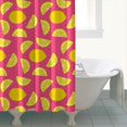 thumbnail image 4 of Yellow Lemon Fruit Slices Pink Pattern Shower Curtain 72"x72" ,Bathroom Decorative Shower Curtains Set with 12 Hooks,Modern Waterproof Washable Shower Curtain, 4 of 6