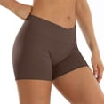 thumbnail image 2 of Kcolen Summer Yoga Shorts for Women,Womens Elastic Waist Slim Fit Yoga Compression Shorts Solid Color Biker High Waist Shorts, 2 of 3