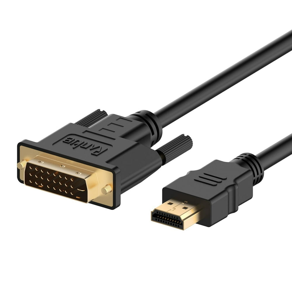 HDMI to DVI Cable, Rankie 15FT CL3 Rated High Speed BiDirectional HDMI