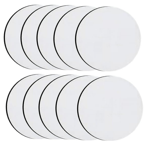 10Pcs Sublimation Cup Coasters Diy Coasters Blanks Round Square Heart Shape Sublimation Heat Transfer Rubber Coasters