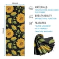 thumbnail image 2 of Black Green Leaf Sunflower Pattern Hot Yoga Mat Towel Non Slip for Hot Yoga - Quick-Drying Yoga Mat Cover with 4 Corner Pockets with Travel Bag - Hot Yoga Towel Non Slip 70"x26", 2 of 6