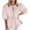 Pink, variant on Tie Front Tops for Women Peplum Tops Striped Babydoll Bow Top Puff Sleeve Tops Short Sleeve Cute Spring Tops Pink