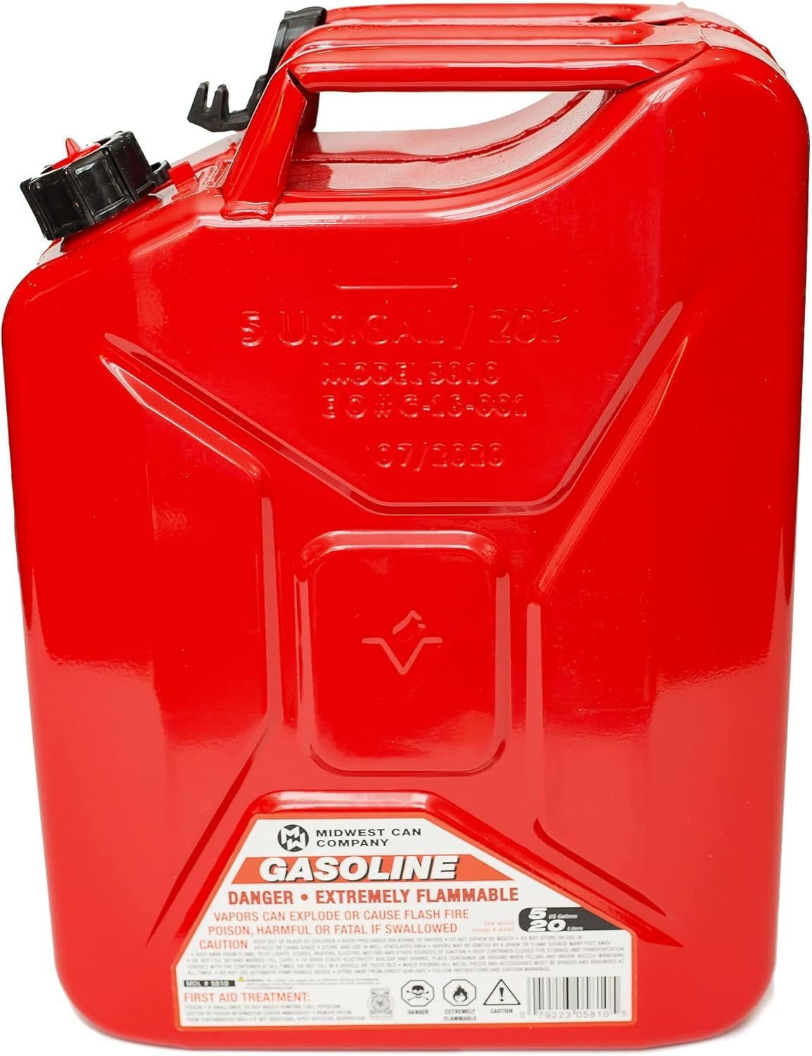 Midwest 5 Gallon Metal "Jerry" Gas Can