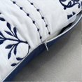 thumbnail image 2 of Funda de cojín acolchada de algodón con bordado bohemio y estampado floral, súper suave y cómoda, para cama o sofá (azul, 45,7 x 45,7 cm), 2 of 3