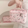 thumbnail image 3 of Bonita bolsa de cosméticos con estampado de Hello Kitty, bolsa de cosméticos portátil de gran capacidad con forma de corazón para niña, bolsa de lavado portátil, bolsa de almacenamiento, 3 of 5