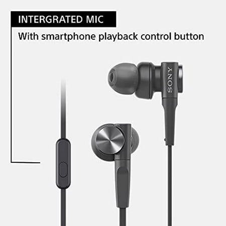 Sony - Wired Extra Bass In-ear Headphones - Black