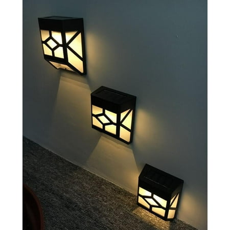 Pack Of 2 Tecbox Waterproof Solar Powered Led Wall Light For Outdoor Pack Of 2 Tecbox Waterproof Solar Powered Led Wall Light For Outdoor Landscape Garden Yard Lawn