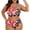 C-Watermelon Red64, variant on Leopard Bikini Swimsuit For Women Plus Size Detachable Straps Two Piece Bathing Suit Tummy Control Vacation Beachwear