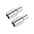 thumbnail image 1 of Unique Bargains 1/4 Inch Drive 6 Point Shallow Socket 3/16 Inch Cr-V Steel 2pcs, 1 of 3