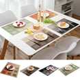 thumbnail image 1 of TidBay Ensemble de Table Isolant Thermique Tapis de Tasse de Thé pour Comptoir de Bar Tapis de Repas Rayé Résistant à l'Usure Tapis de Table en PVC pour Cuisine Maison, 1 of 8