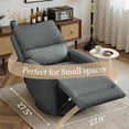 thumbnail image 6 of Recliner Chair 360 Swivel Rocker Recliner Chairs for Adults, Small Recliners for Small Spaces, Upholstered Nursery Chairs with Side Pockets, Glider Rocking Chair for Living Room, Nursery Room, 6 of 14