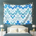 thumbnail image 6 of YFYANG Vintage Blue Watercolor Geometric Tapestry, Bedroom Dormitory Living Room Decoration Tapestrys Wall Hanging , 80 x 60 in, 6 of 8