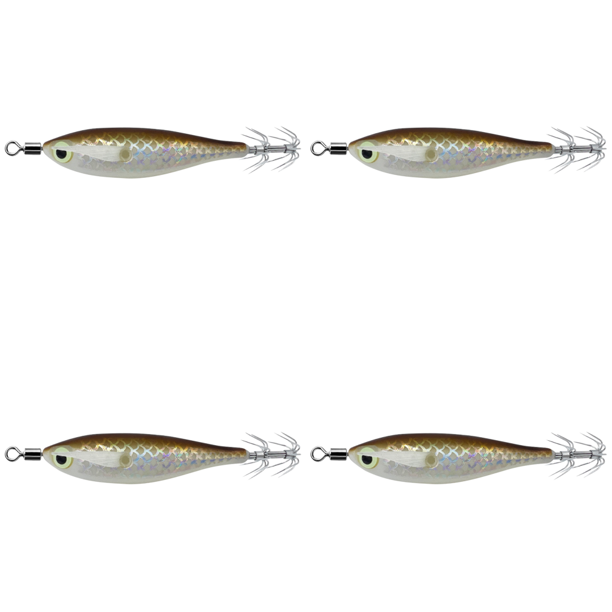 Anzuelo Calamar Luminoso Que Brilla en Cebo para Pesca Nocturna (marrón)