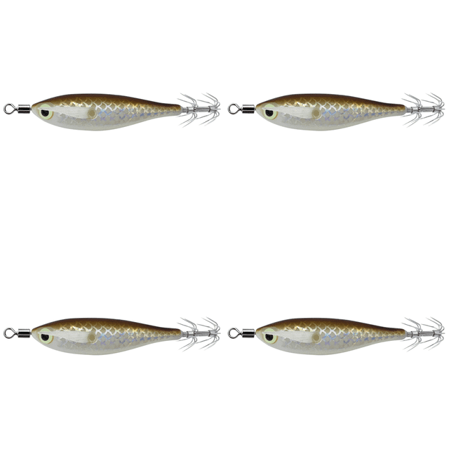 Anzuelo Calamar Luminoso Que Brilla en Cebo para Pesca Nocturna (marrón)