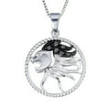 thumbnail image 2 of Vir Jewels 1/8 CTTW Black Diamond Zodiac Pendant Necklace for Women in Sterling Silver 1 Inch, 2 of 6