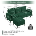 thumbnail image 6 of Pingliang Home Sectional Sofa Couch with Storage Ottoman,Modern 3 Seat L Shaped Sofa Couch for Living Room Apartment Studio Office, 6 of 15