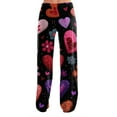 thumbnail image 4 of Resicozy Women's Valentine Pajama Pants Casual Long Pajama Lounge Pants Drawstring Sleepwear Heart Print Design Purple M, 4 of 6