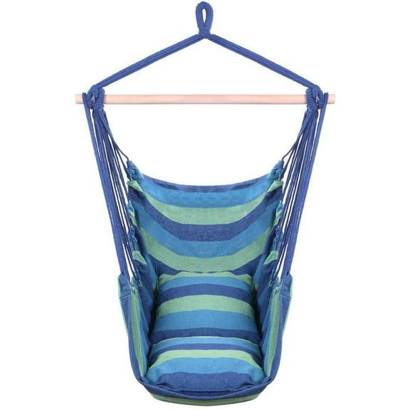 Hammock Chair Hanging Rope Swing - Max 250 Lbs