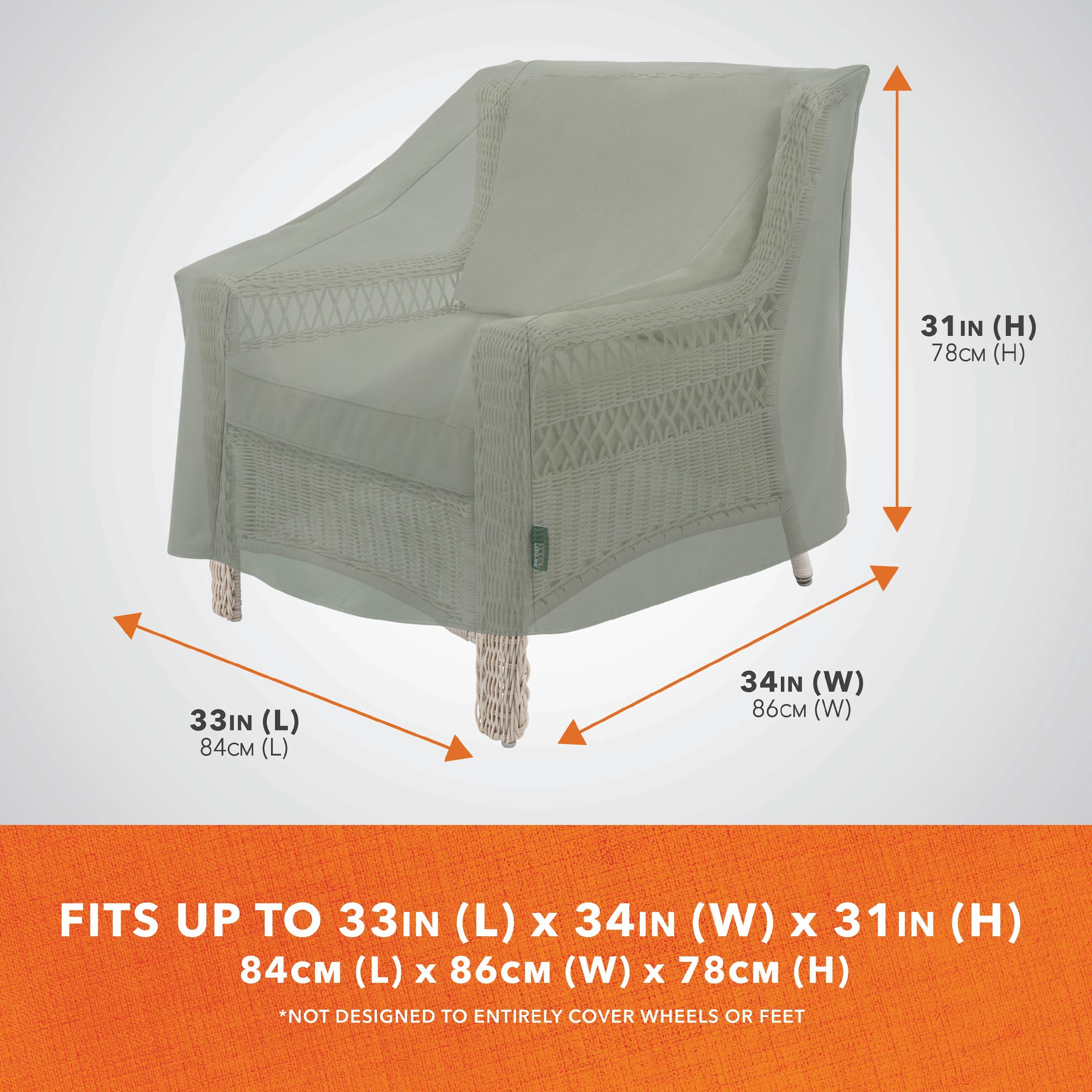 Modern Leisure Basics Patio Chair Cover, 33"L x 34"W x 31"H, Sage Green