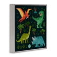 thumbnail image 3 of Stupell Industries Contemporary Pixel Dinosaurs Wildlife Gray Framed Giclee Art, 12 x 12, by Victoria Barnes, 3 of 8