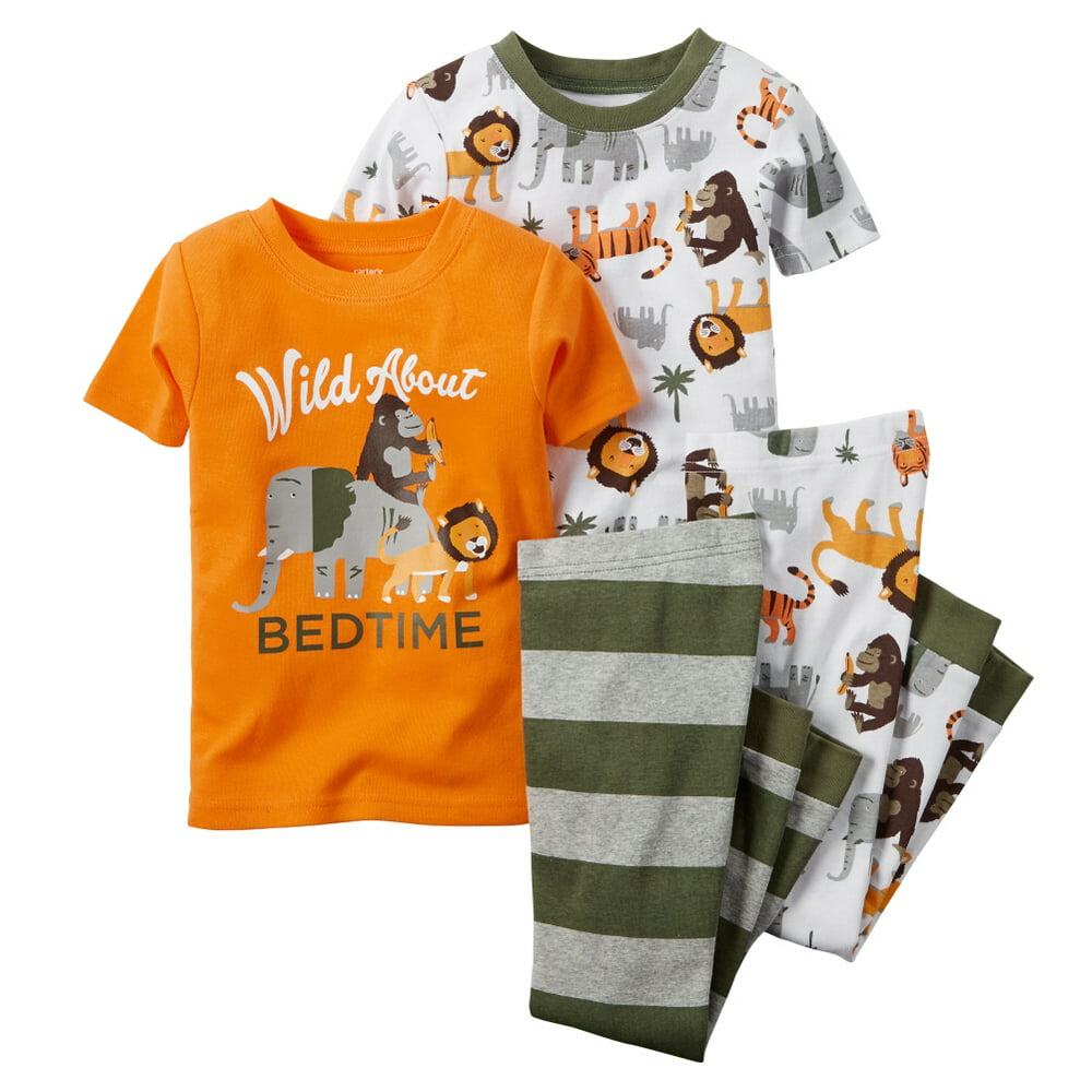 Carter's Carters Baby Clothing Outfit Boys 4Piece PJ Set Wild About Bedtime