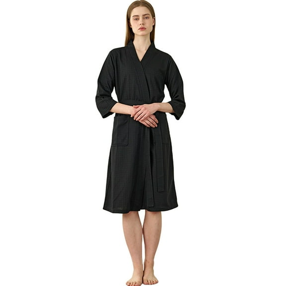 Plus Size Bathrobe for Women Fuzzy Women's Nightgowns & Sleepshirts Oversize Cozy Women's Robes House Womens Robe Black