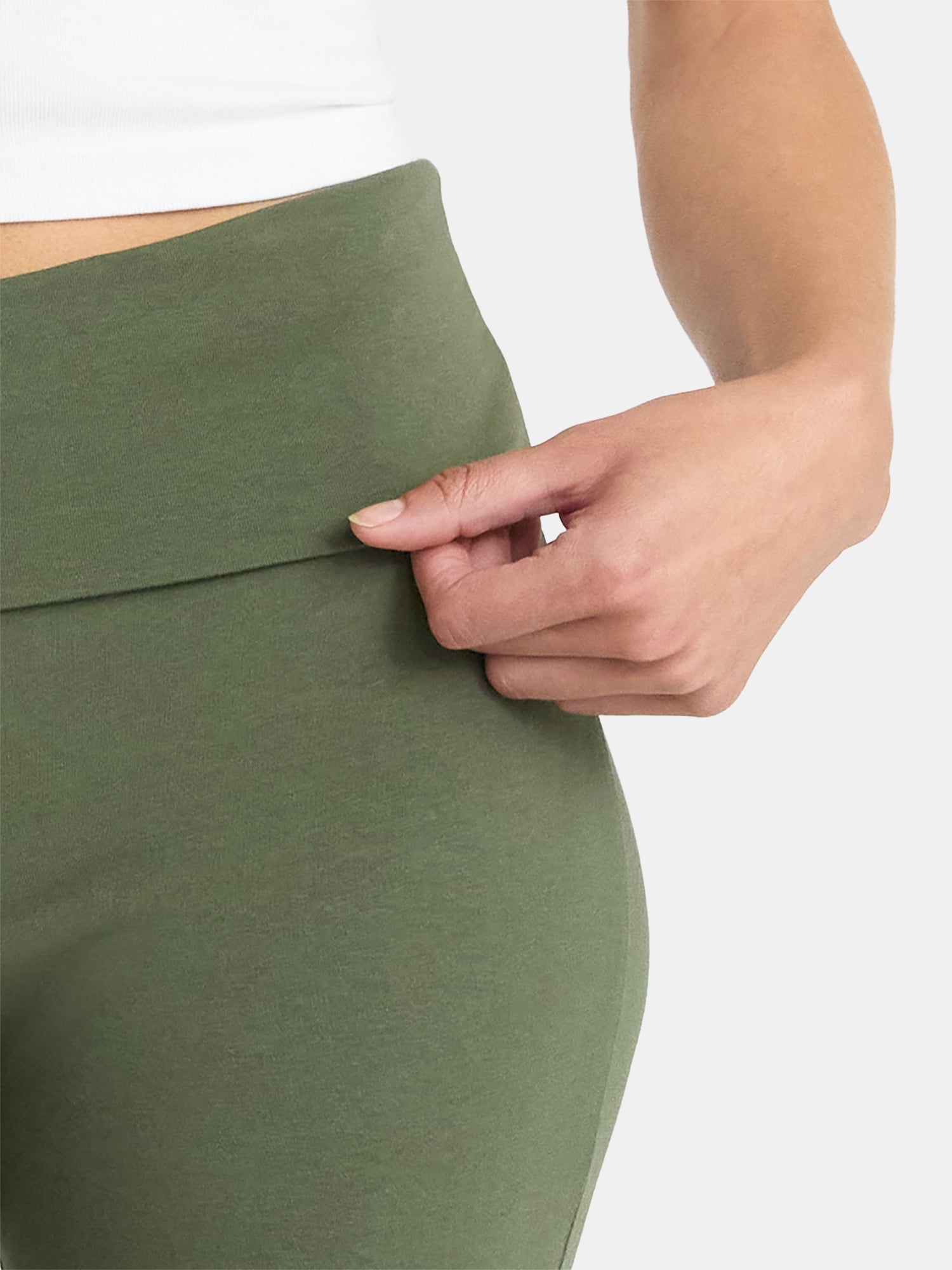 No Boundaries Flare Pants with Foldover Waistband, 32'' Inseam, Women's and Women's Plus XS-XXL