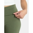 thumbnail image 4 of No Boundaries Flare Pants with Foldover Waistband, 32'' Inseam, Women's XS-XXL, 4 of 5