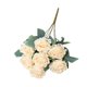 thumbnail image 2 of Ramo de rosas artificiales: 7 rosas artificiales realistas con tallos y hojas para ramos de boda, centros de mesa, fiestas, hogar, oficina y bricolaje. Diseño floral para residencia., 2 of 5