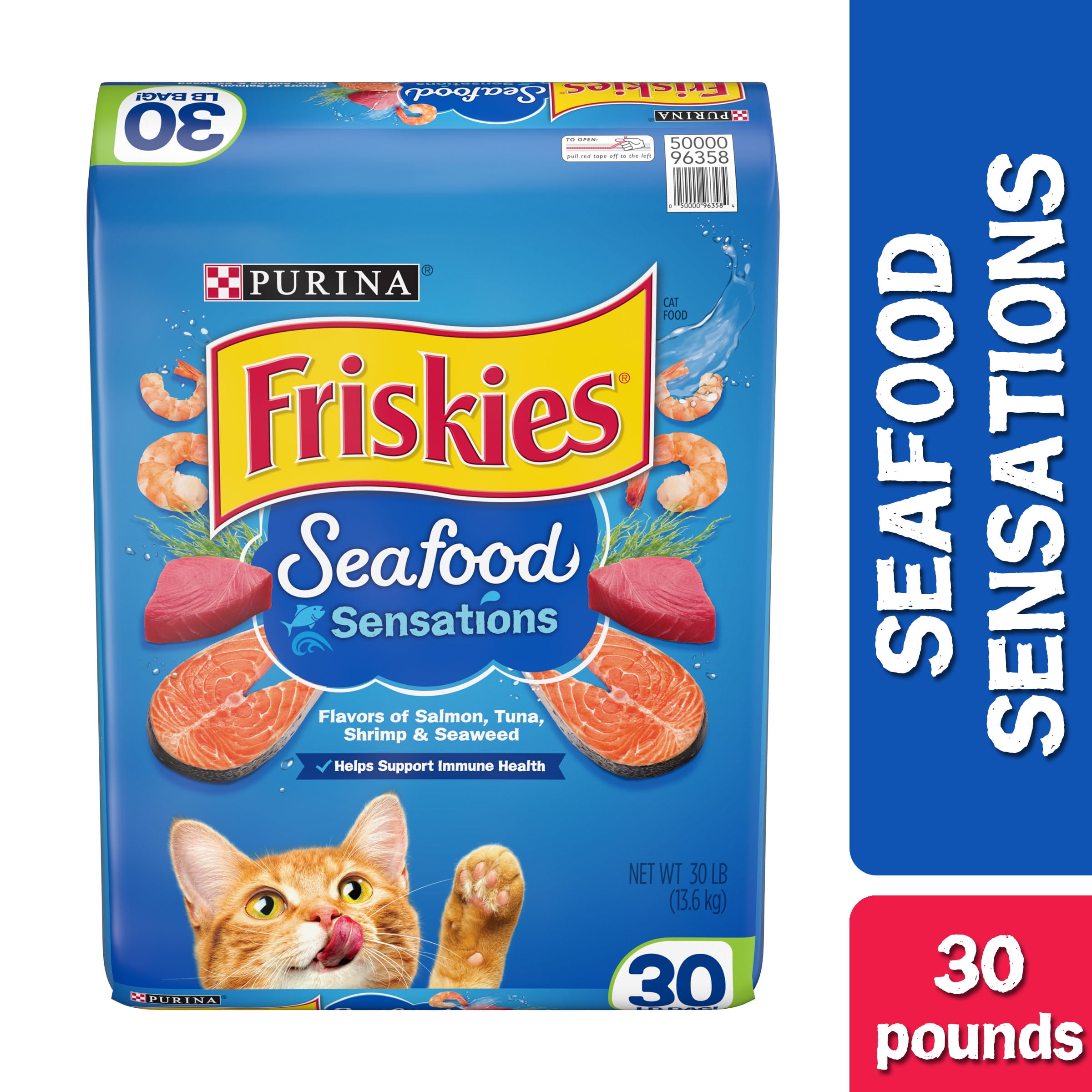 Friskies Dry Cat Food, Seafood 