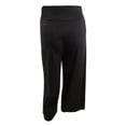 thumbnail image 2 of ALFANI Womens Black Linen Capri Wide Leg Pants Petites Size: 8P, 2 of 2
