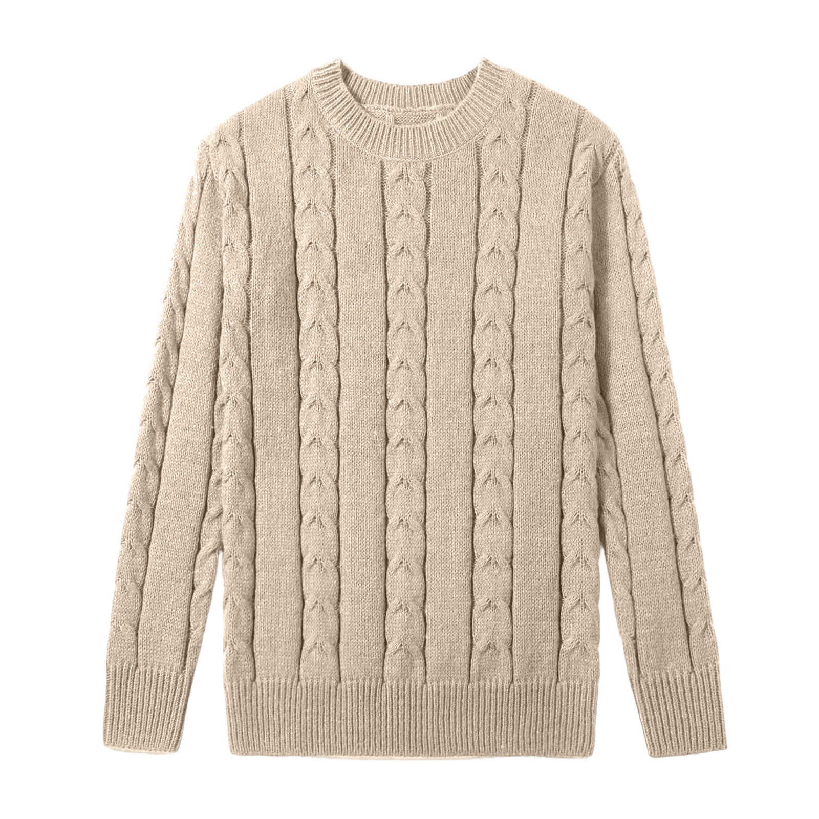 Women's Winter Cable Knit Sweater and Long Skirt Two-Piece Set