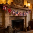 thumbnail image 7 of 12 Pcs 4th of July Ornaments for Tree & Garden Patriotic Wooden Ornaments 250th Anniversary Memorial Day Red White Blue Tree Decorations American Flag Star Hanging Sign Independence Day Decor, 7 of 7