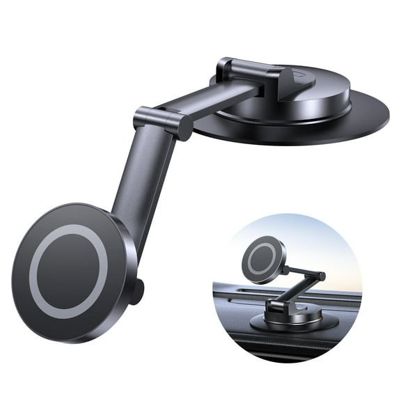 JOYEKY MagSafe Car Mount for Universal Dashboard, Alloy Magnetic Phone Holder 360° Rotatable - Black