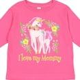 thumbnail image 4 of Inktastic I Love My Mommy Unicorn with Pink and Yellow Flowers Boys or Girls Long Sleeve Toddler T-Shirt, 4 of 5