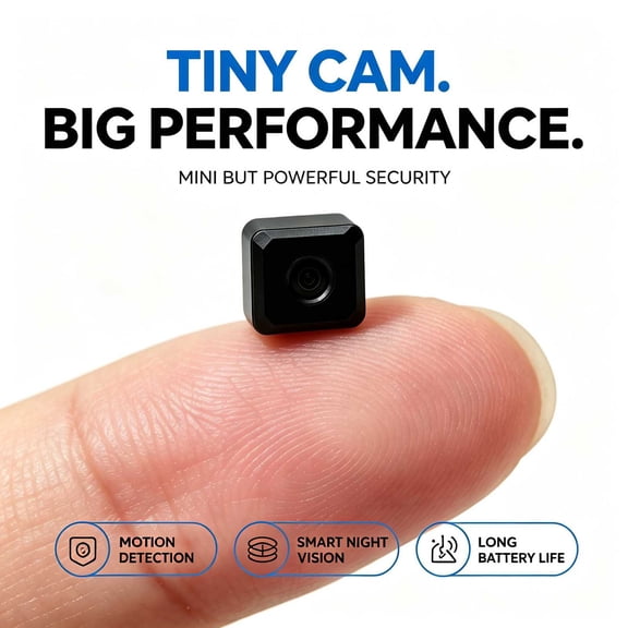 Small Square Portable Video Recorder, 4K Ultra HD Recording, Auto Night Vision, Motion Triggered Capture, Continuous Loop Recording, Multi-scene Recorder for Home, Pet, Vehicle, Camping & Daily Momen