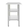 thumbnail image 6 of Flash Furniture 24x72 Portable Prep and Work Table with NSF Certified 18 Gauge Stainless Steel Top Shelf and 2 Adjustable Galvanized Steel Undershelves, 6 of 8