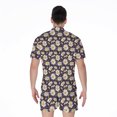thumbnail image 2 of Watercolor White Daisy Pattern Short Sleeve Men'S Rompers, Daisy Floral Casual Summer Jumpsuits Outfit, 2 of 4