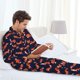 thumbnail image 5 of Balery Foxes In Different Poses Pijama para Hombre de Dos Piezas con Manga Larga, Conjunto de Dormir y Descanso Suave con Bolsillos-Small, 5 of 6