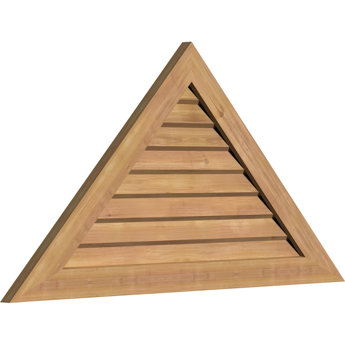 84"W X 38 1/2"H Triangle Gable Vent (96 7/8"W X 44 3/8"H Frame Size) 11/12 Pitch: Unfinished, Non-Functional, Smooth Western Red Cedar Gable Vent W/ Decorative Face Frame - image 2 of 12