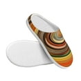 thumbnail image 3 of Haiem Colorful Swirl Print Women's Fuzzy Memory Foam House Slipper Cozy Home Footwear Non-slip Winter Slippers-40/41, 3 of 7