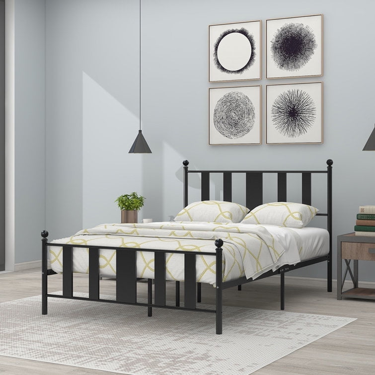 AGARTT Full Size Metal Bed Frame With Headboard And Footboard,Easy