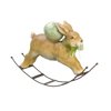 15" Sweet Delights Bunny Rabbit with Easter Egg Holiday Rocking Horse Decoration