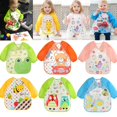 thumbnail image 2 of Baberos bonitos para bebé, delantal impermeable de manga larga, delantal de alimentación para niños, babero, pintura para eructar, dibujo, ropa suave para niños pequeños, Baberos de Bandana Tan Jianjun unisex, 2 of 2