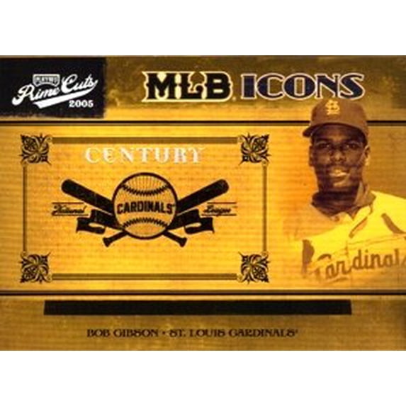 2005 Prime Cuts MLB Icons Century Silver #5 Bob Gibson /50 MLB Baseball Trading Card
