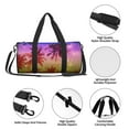 thumbnail image 6 of Haiem Palm Trees at Sunset Pattern Gym Bag for Women Men, Waterproof Travel Duffel Bags, Personal Item Travel Bag Weekender Bag with Shoes Compartment & Wet Pocket, 6 of 8