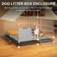 thumbnail image 5 of YEAHIBABY Light Grey Dog Litter Box Splash Guard Portable Pet Toilet Enclosure Easy Clean, 5 of 7